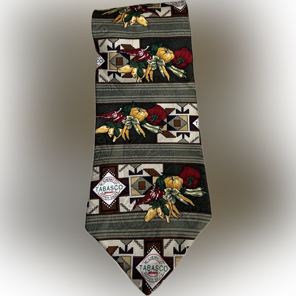 TABASCO 100% Silk Pepper Sauce Necktie / Tie | Regular/Standard Length - Picture 6 of 16